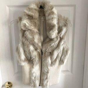 Faux-fur womens vest